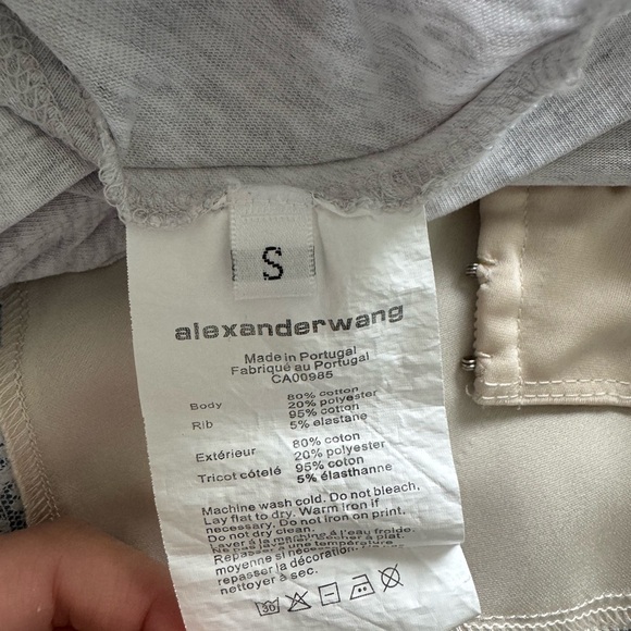 Alexander Wang Gray and Cream Top - Picture 3 of 5